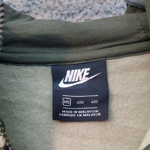 Nike Men's Green Camouflage Zip-Up Jacket Size 4XL - Picture 2 of 7
